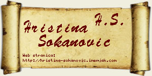 Hristina Sokanović vizit kartica